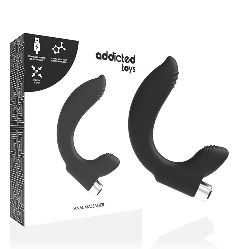 VIBRATORE PROSTATICO RICARICABILE MODELLO 7 - NERO - CHARME VIBE
