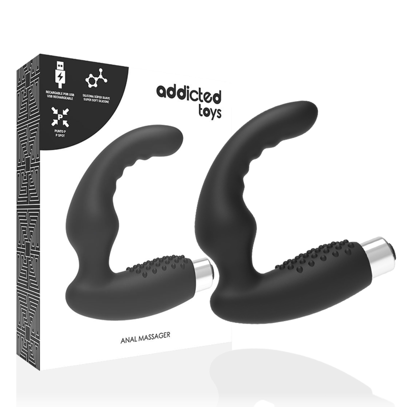 VIBRATORE PROSTATICO RICARICABILE MODELLO 2 - NERO - CHARME VIBE
