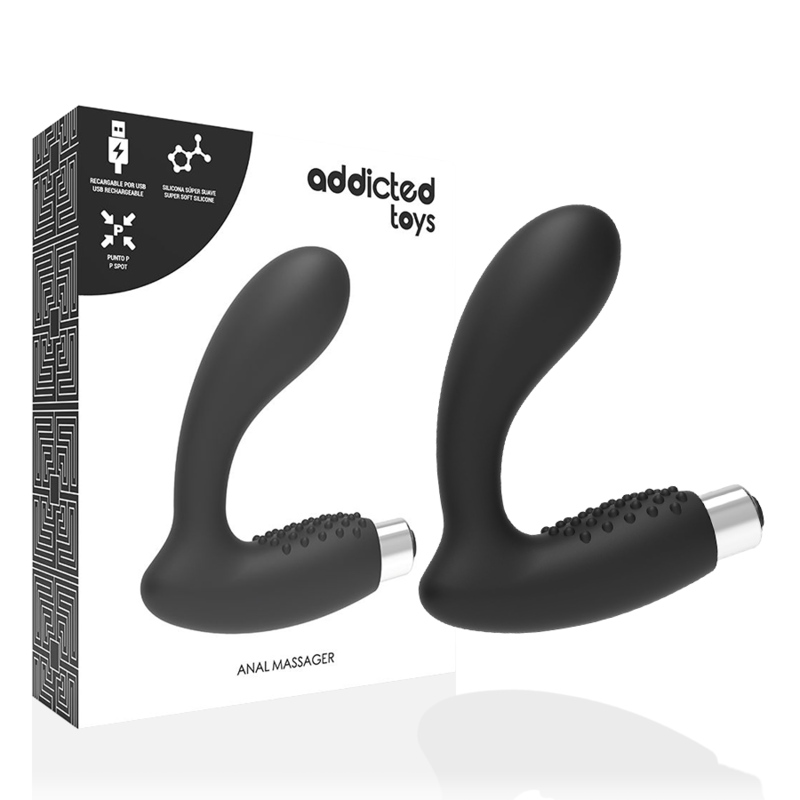 VIBRATORE PROSTATICO RICARICABILE MODELLO 5 - NERO - CHARME VIBE