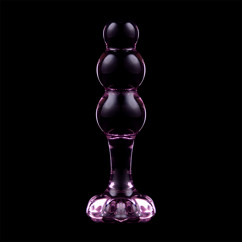 MODELLO 1 PLUG ANALE VETRO BOROSILICATO ROSA 10.5 CM 3 CM - CHARME VIBE