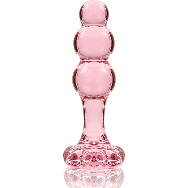 MODELLO 1 PLUG ANALE VETRO BOROSILICATO ROSA 10.5 CM 3 CM - CHARME VIBE