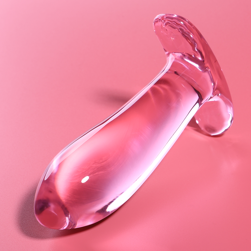 MODELLO 5 PLUG ANALE VETRO BOROSILICATO ROSA 12.5 CM O 3.5 CM - CHARME VIBE