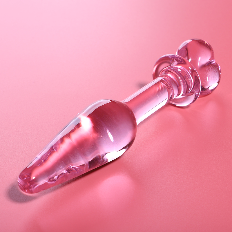 MODELLO 7 PLUG ANALE VETRO BOROSILICATO ROSA 13.5 CM O 3 CM - CHARME VIBE