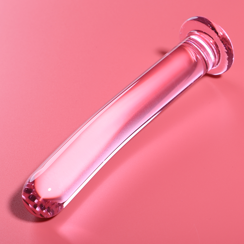 MODELLO 9 DILDO IN VETRO BOROSILICATO ROSA 15.5 CM O 2.5 CM - CHARME VIBE
