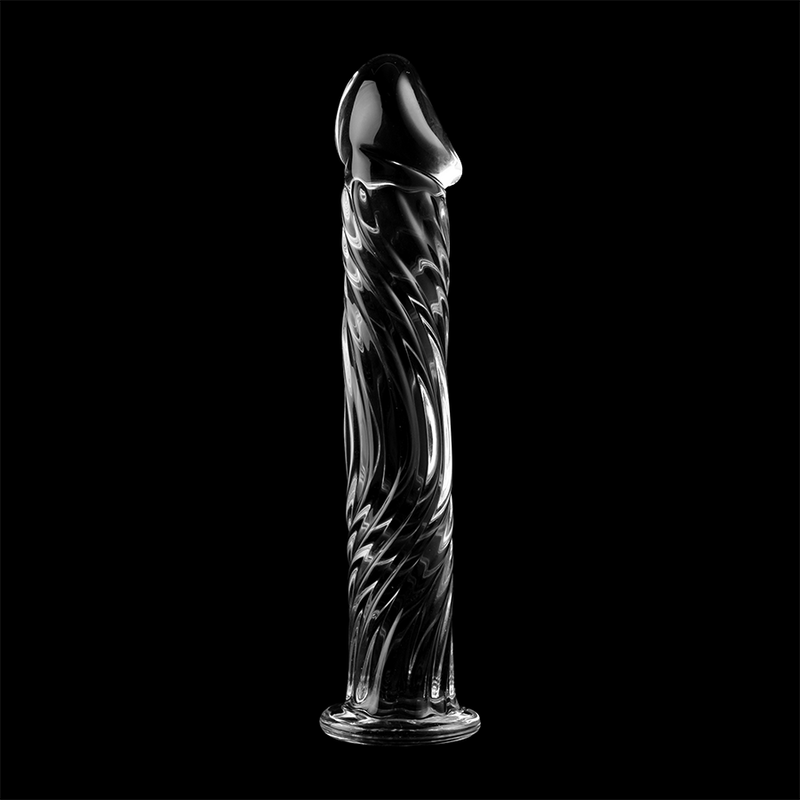 MODELLO 12 DILDO IN VETRO BOROSILICATO TRASPARENTE 17 CM O 3.5 CM - CHARME VIBE