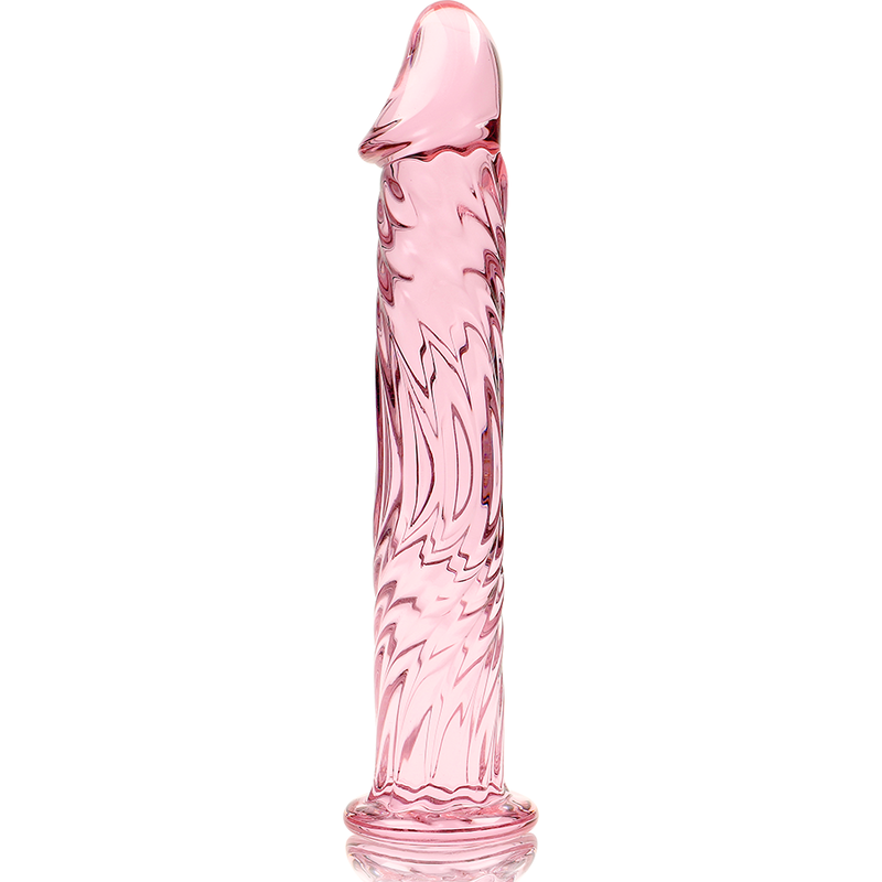 MODELLO 12 DILDO IN VETRO BOROSILICATO ROSA 17 CM O 3.5 CM - CHARME VIBE