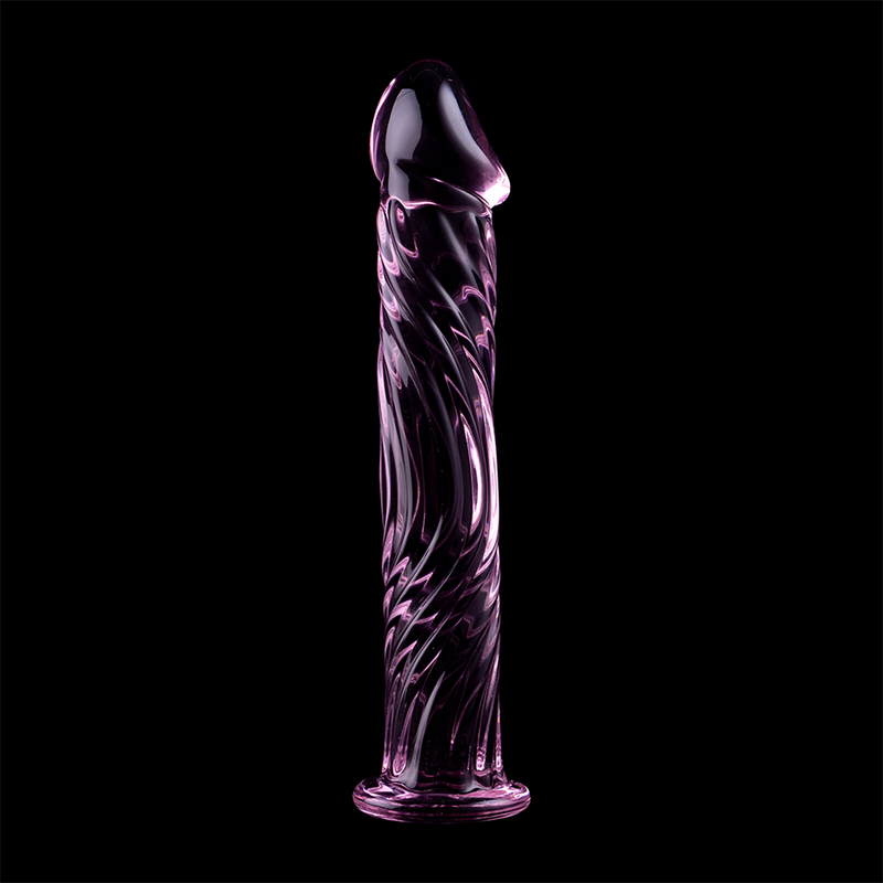 MODELLO 12 DILDO IN VETRO BOROSILICATO ROSA 17 CM O 3.5 CM - CHARME VIBE