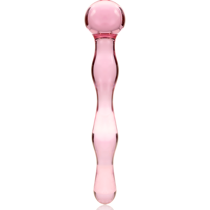 MODELLO 13 DILDO IN VETRO BOROSILICATO ROSA 18 CM O 3.5 CM - CHARME VIBE