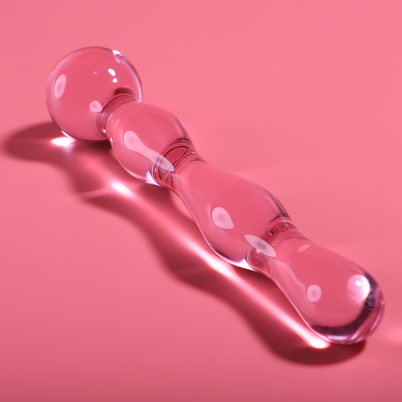 MODELLO 13 DILDO IN VETRO BOROSILICATO ROSA 18 CM O 3.5 CM - CHARME VIBE