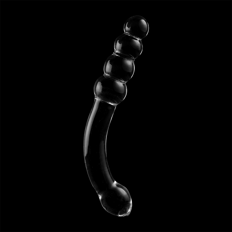 MODELLO 14 DILDO IN VETRO BOROSILICATO TRASPARENTE 18.5 CM O 3 CM - CHARME VIBE