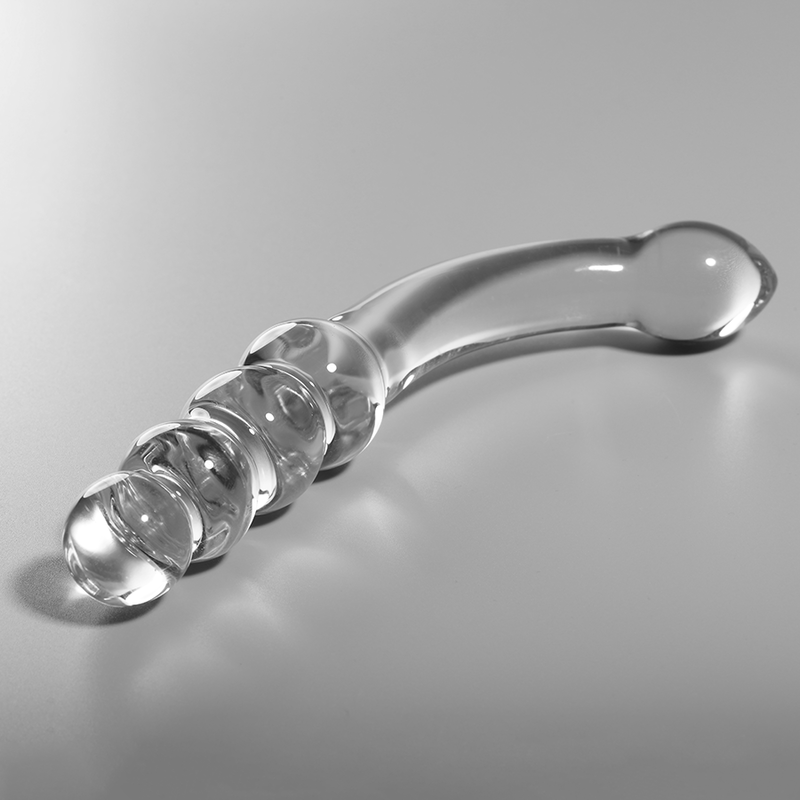 MODELLO 14 DILDO IN VETRO BOROSILICATO TRASPARENTE 18.5 CM O 3 CM - CHARME VIBE