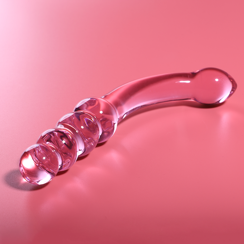 MODELLO 14 DILDO IN VETRO BOROSILICATO ROSA 18.5 CM O 3 CM - CHARME VIBE