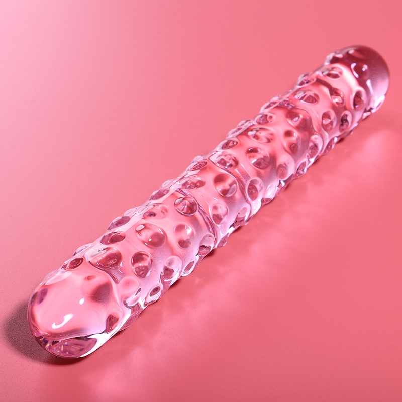 MODELLO 15 DILDO IN VETRO BOROSILICATO ROSA 18.5 CM O 3 CM - CHARME VIBE