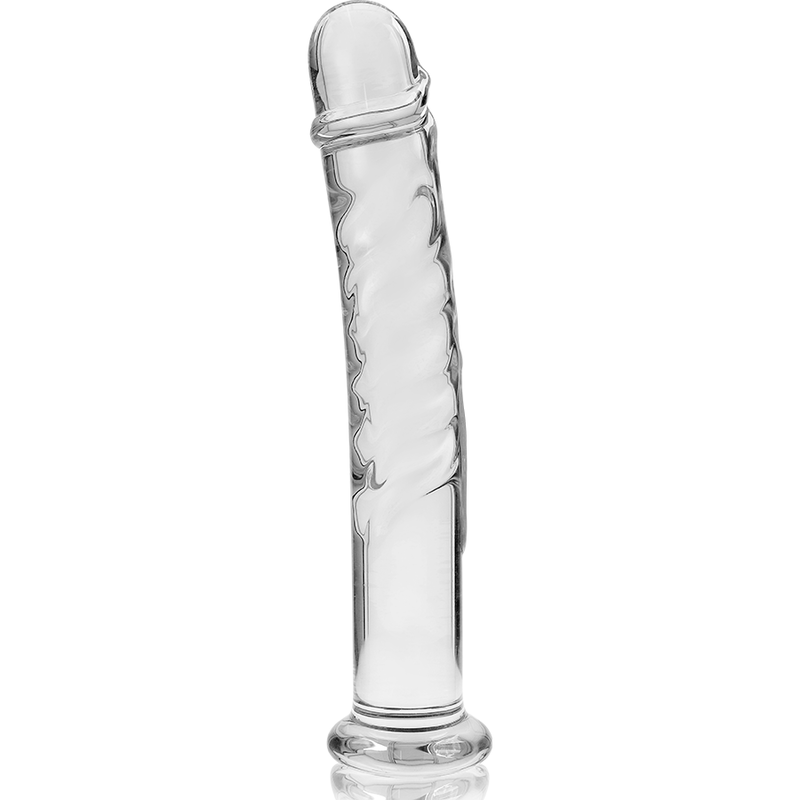 MODELLO 16 DILDO IN VETRO BOROSILICATO TRASPARENTE 18.5 CM O 3 CM - CHARME VIBE