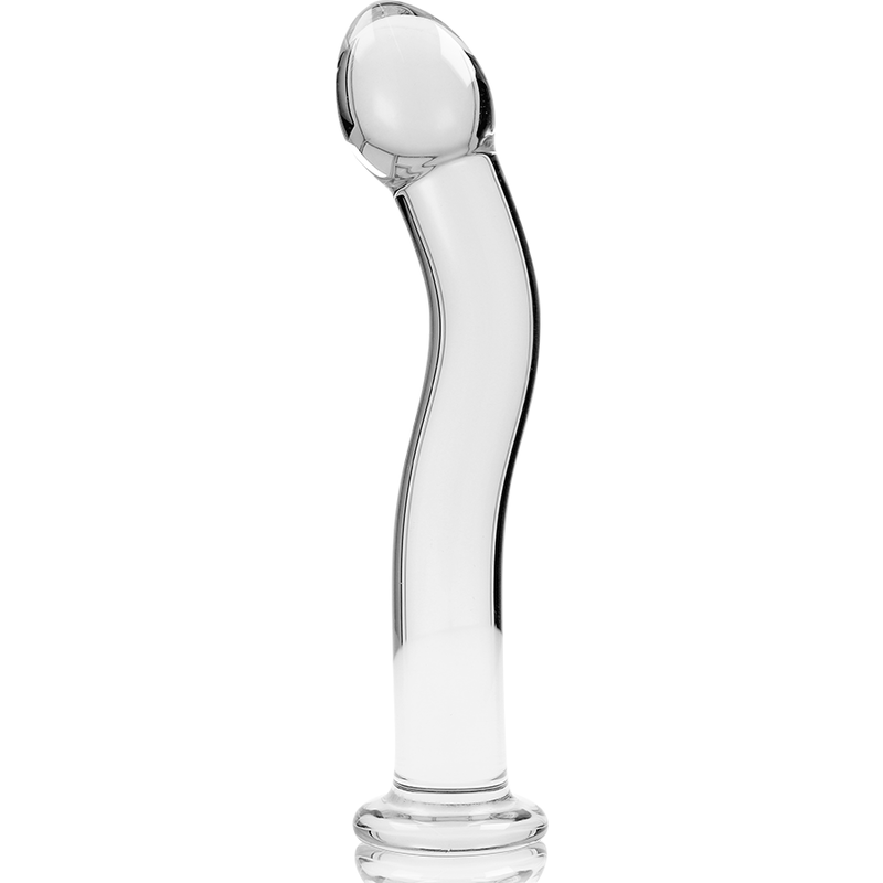 MODELLO 18 DILDO IN VETRO BOROSILICATO TRASPARENTE 18.5 CM O 3.5 CM - CHARME VIBE