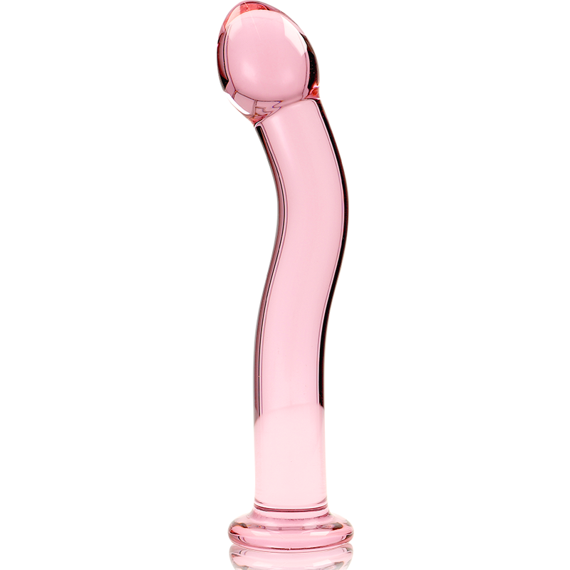 MODELLO 18 DILDO IN VETRO BOROSILICATO ROSA 18.5 CM O 3.5 CM - CHARME VIBE