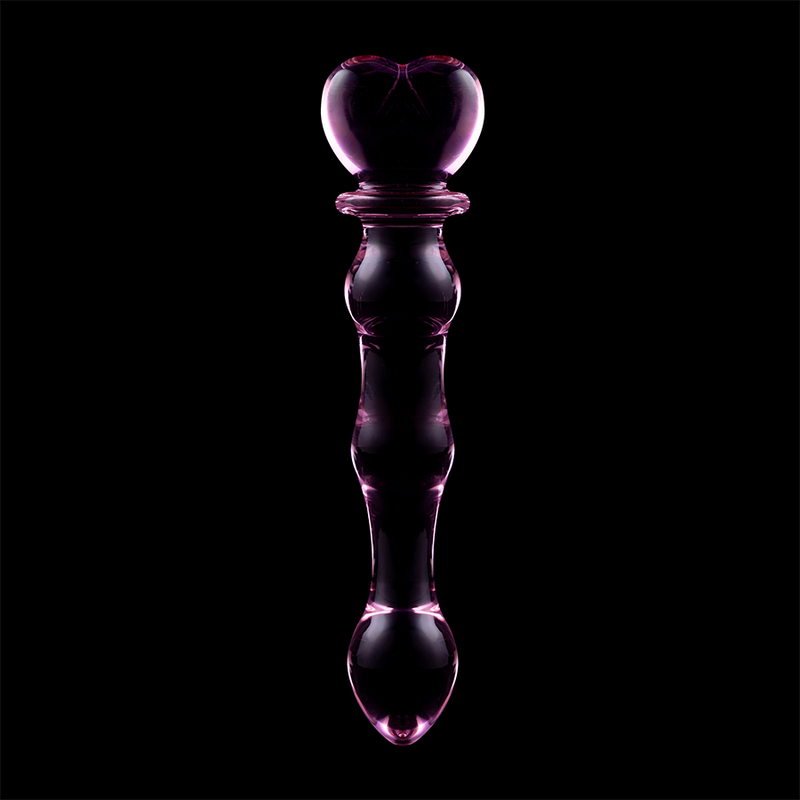 MODELLO 21 DILDO IN VETRO BOROSILICATO ROSA 20.5 CM O 3.5 CM - CHARME VIBE