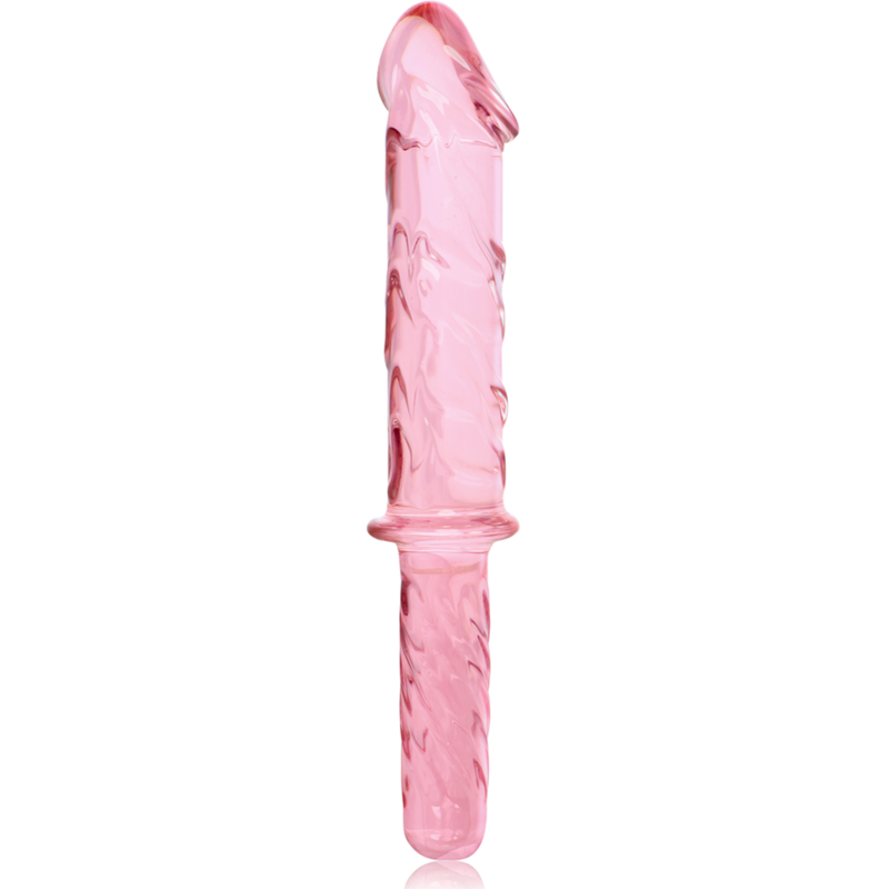 MODELLO 24 DILDO IN VETRO BOROSILICATO ROSA 28.5 CM O 5 CM - CHARME VIBE