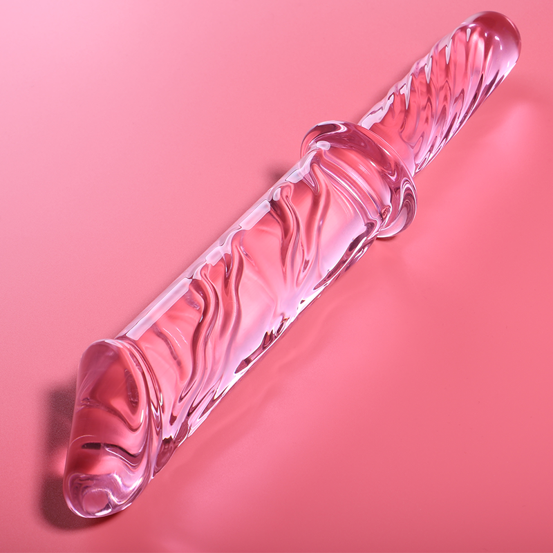 MODELLO 24 DILDO IN VETRO BOROSILICATO ROSA 28.5 CM O 5 CM - CHARME VIBE
