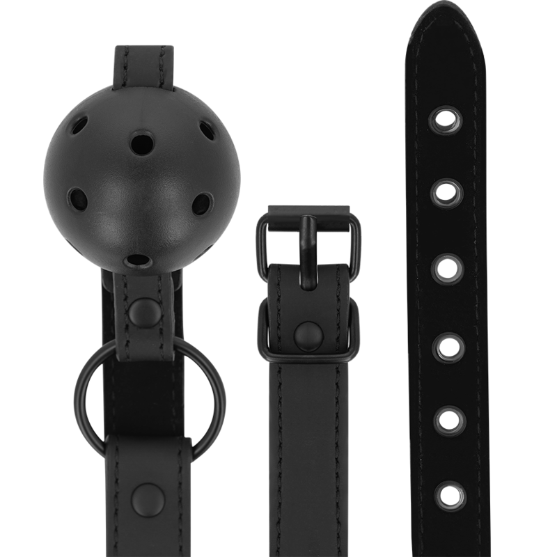 FETISH BALL GAG IN PELLE VEGANA -CHARME VIBE