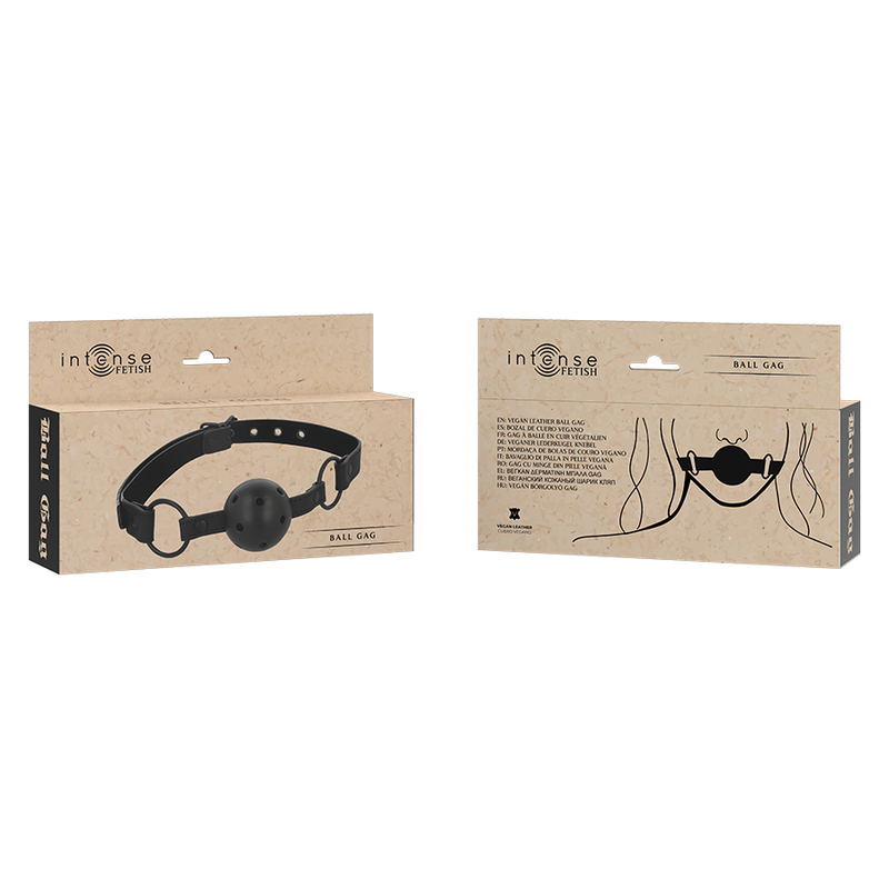 FETISH BALL GAG IN PELLE VEGANA -CHARME VIBE