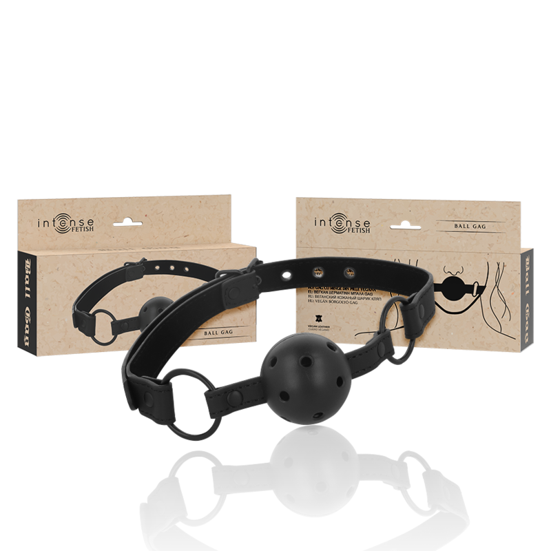 FETISH BALL GAG IN PELLE VEGANA -CHARME VIBE