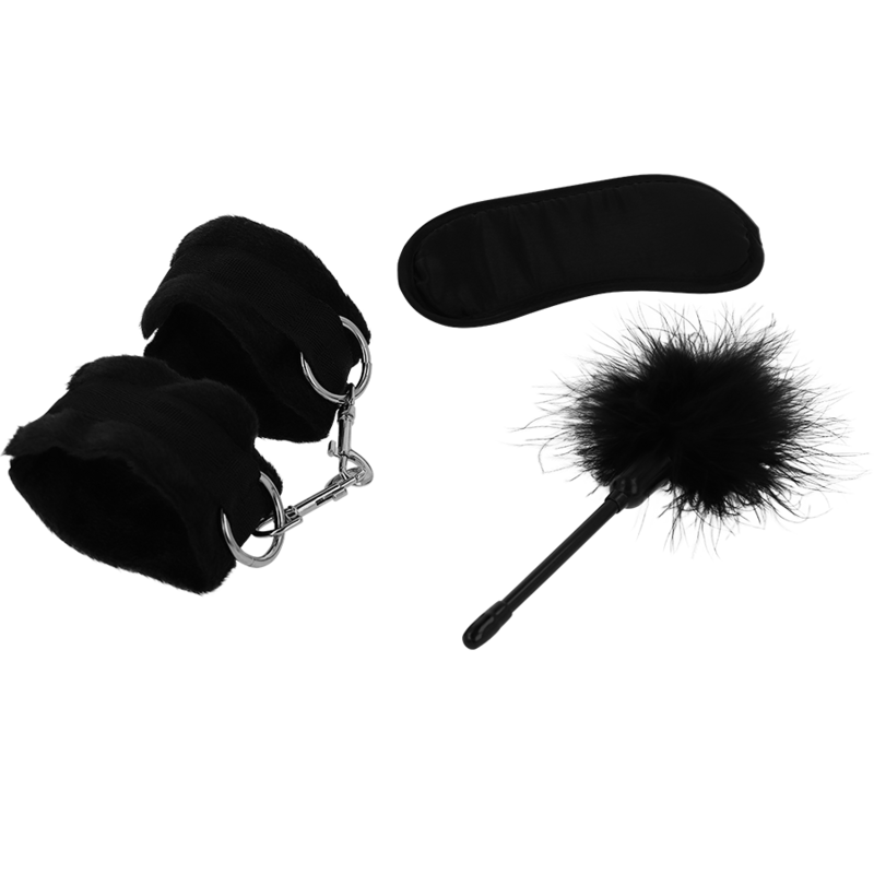 PLAYSET EROTICO 2 CON MANETTE, MASCHERA CIECA E TICKLER - CHARME VIBE