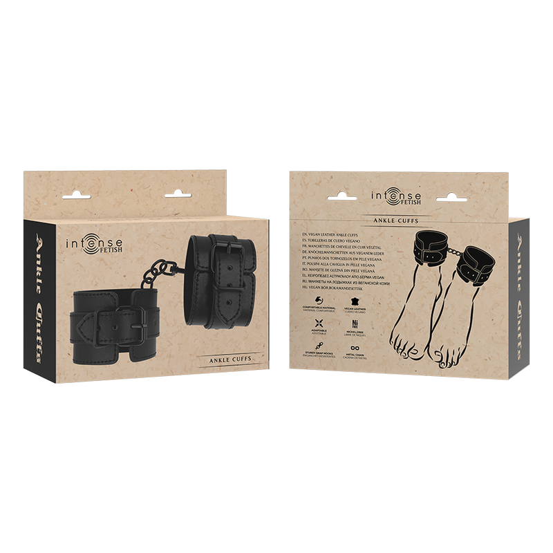 FETISH POLSINI ALLA CAVIGLIA IN PELLE VEGANA - CHARME VIBE