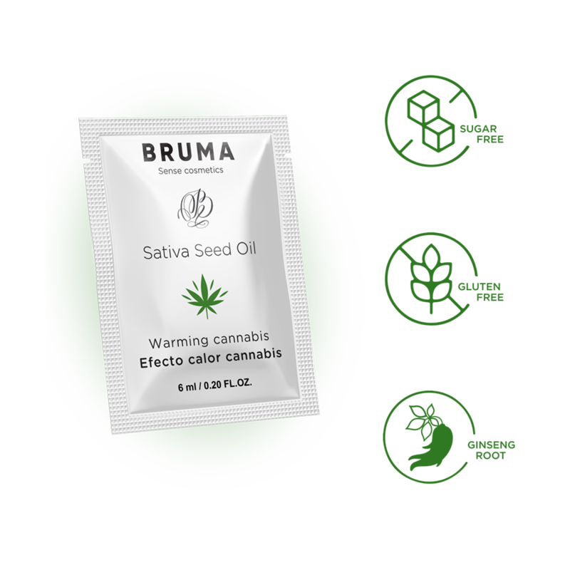 GEL SCORREVOLE ALLOLIO DI SEMI DI SATIVA GUSTO CANNABIS RISCALDANTE 6 ML - CHARME VIBE