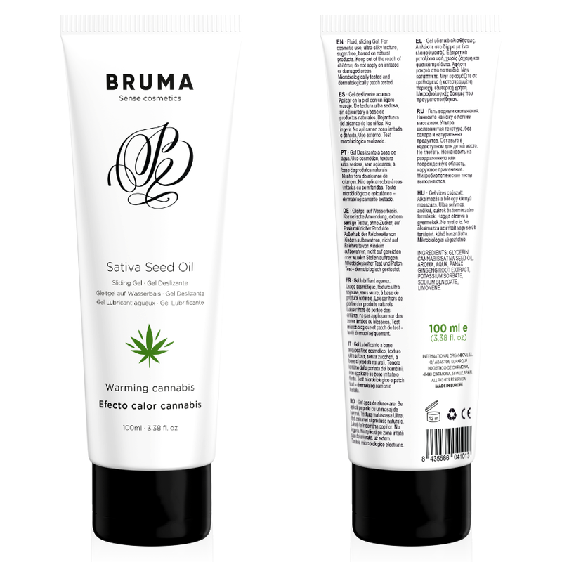 GEL SCORREVOLE ALLOLIO DI SEMI DI SATIVA SCALDANTE GUSTO CANNABIS 100 ML - CHARME VIBE