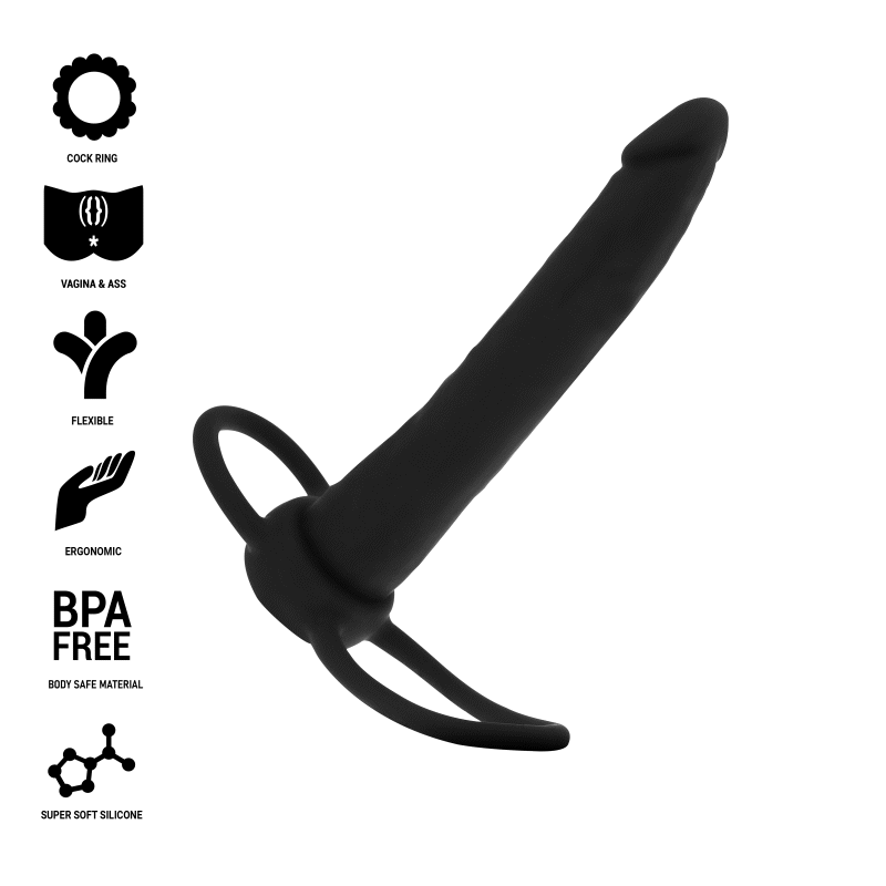 DILDO ANALE COBI ONYX CON ANELLO PER PENE E TESTICOLI 13 CM IN SILICONE - CHARME VIBE