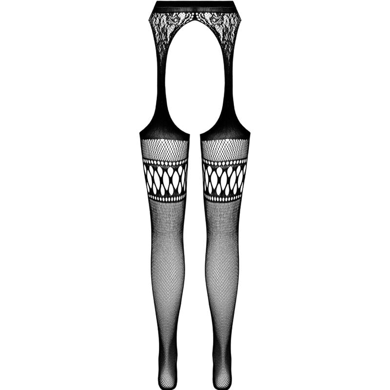 S026 COLLANT NERO CON GIARRETTIERA TAGLIA UNICA - CHARME VIBE