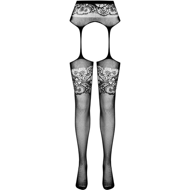 S029 COLLANT NERO CON GIARRETTIERA TAGLIA UNICA - CHARME VIBE