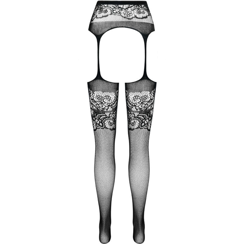 S029 COLLANT NERO CON GIARRETTIERA TAGLIA UNICA - CHARME VIBE