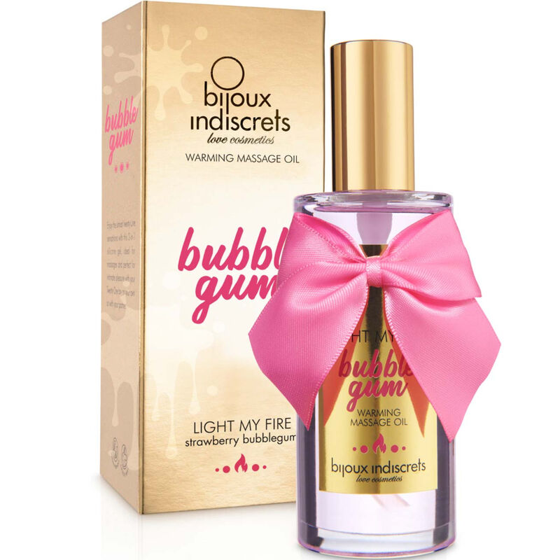INDISCRETS LIGHT MY FIRE OLIO DA MASSAGGIO EFFETTO CALORE GUSTO GOMMA - CHARME VIBE
