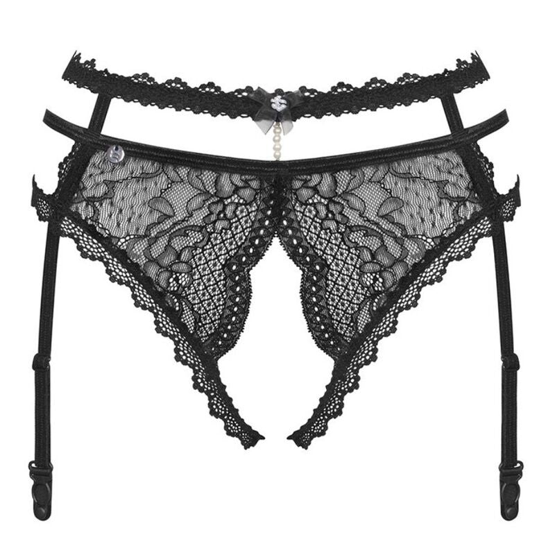 PERLOVE REGGICALZE NERO XS/S - CHARME VIBE
