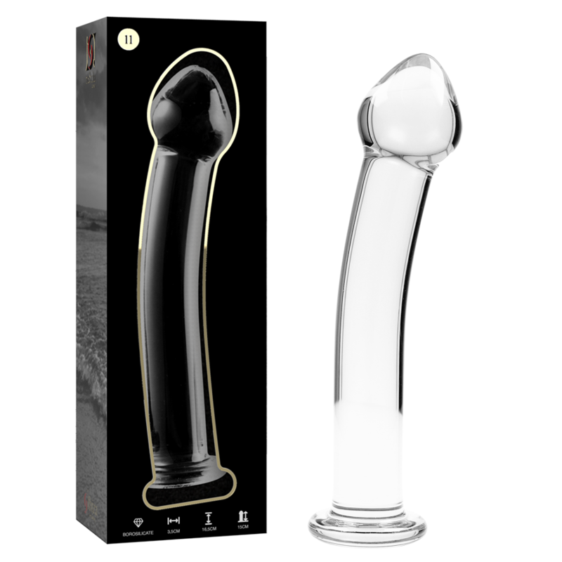 MODELLO 11 DILDO IN VETRO BOROSILICATO TRASPARENTE 16 CM O 3 CM - CHARME VIBE