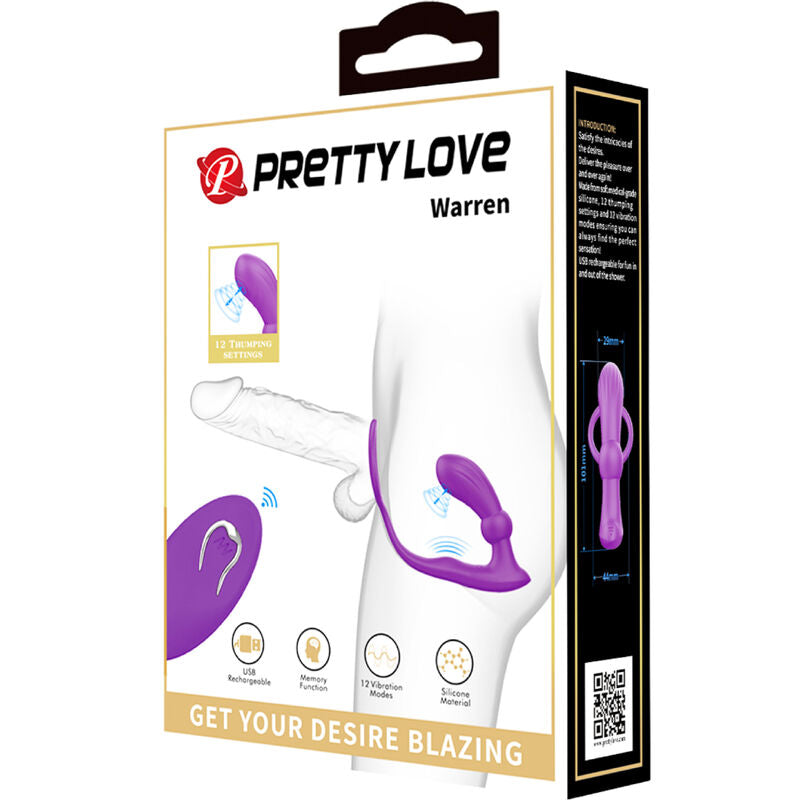 ANELLO ANALE E VIBRATORE WARREN VIOLA - CHARME VIBE