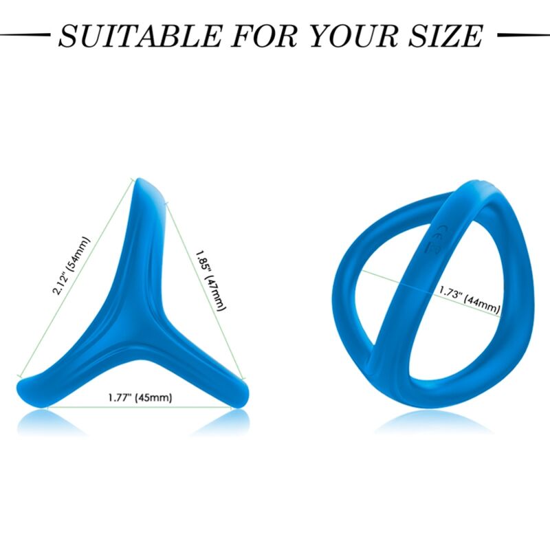 ANELLO TRESOR DOPPIO IN SILICONE BLU - CHARME VIBE