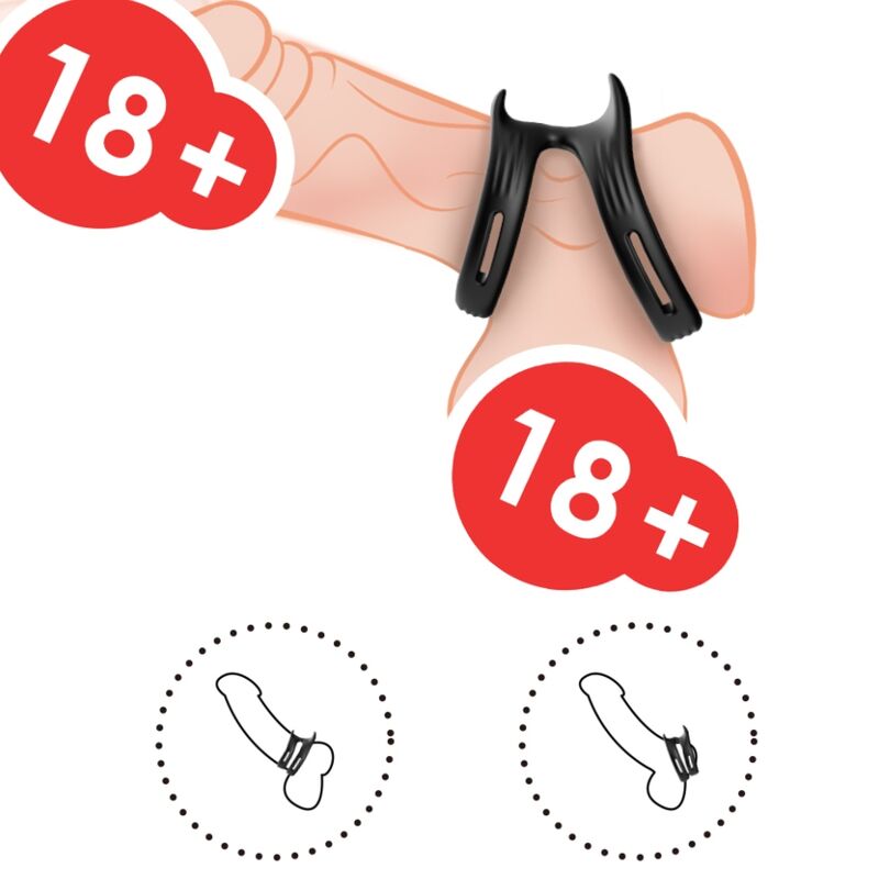 ANELLO DOPPIO ELASTICO DUALRING NERO - CHARME VIBE