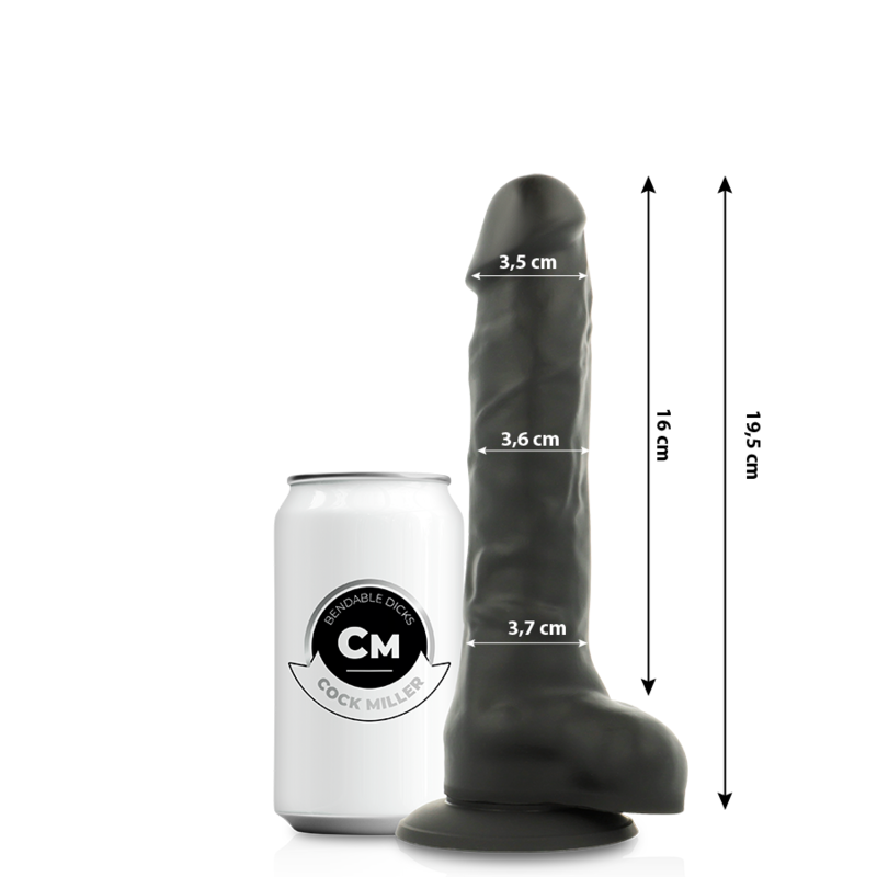 COCKSIL ARTICOLABILE IN SILICONE DENSIT NERO 19,5 CM - CHARME VIBE