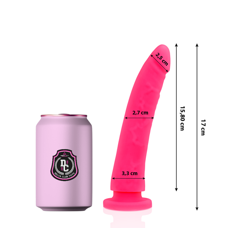 TOYS DILDO MEDICO ROSA IN SILICONE 17 CM O 3 CM - CHARME VIBE