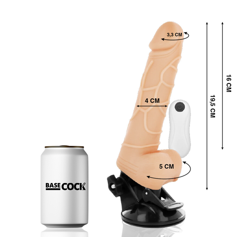 VIBRATORE REALISTICO TELECOMANDO NATURALE CON TESTICOLI 19.5 CM O 4 CM - CHARME VIBE