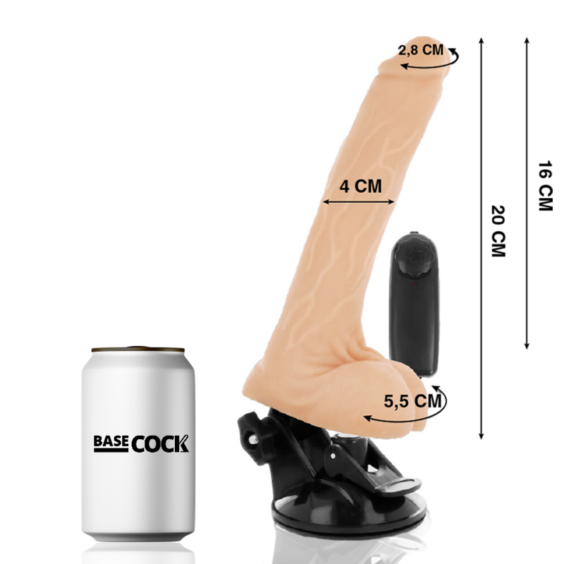 VIBRATORE TELECOMANDO NATURALE REALISTICO CON TESTICOLI 20 CM O 4 CM - CHARME VIBE