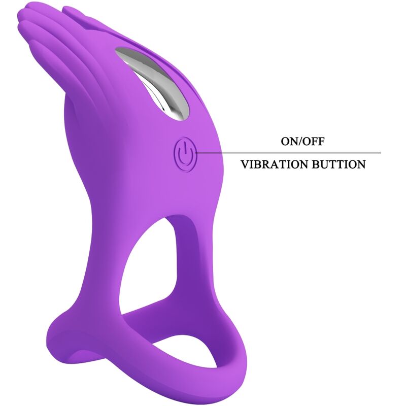 ANELLO PER PENE VIBRANTE 7 VIBRAZIONI IN SILICONE VIOLA - CHARME VIBE