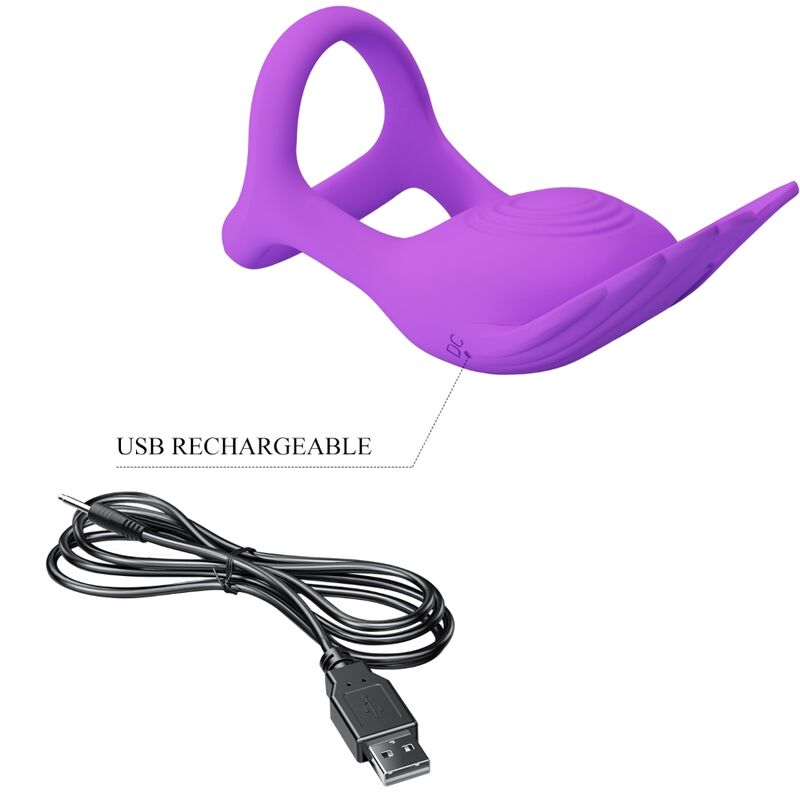 ANELLO PER PENE VIBRANTE 7 VIBRAZIONI IN SILICONE VIOLA - CHARME VIBE