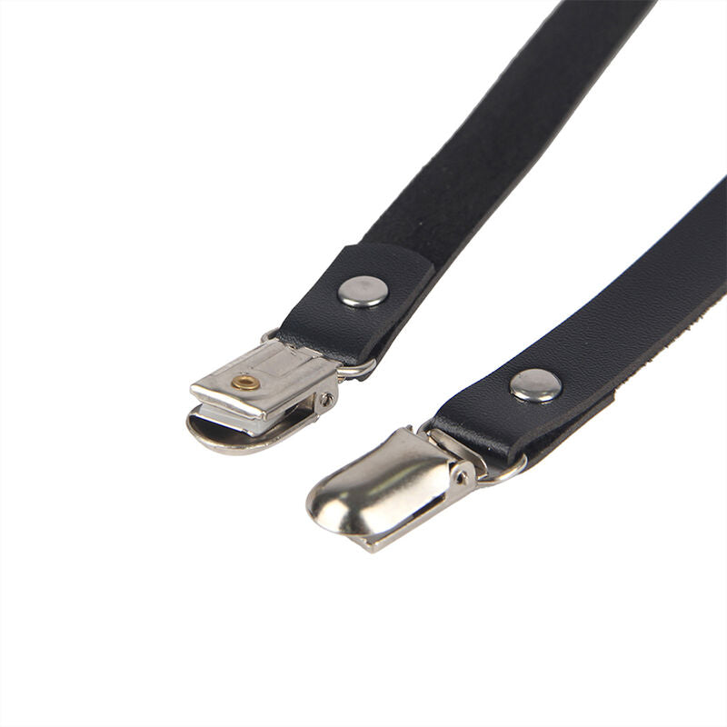 CATENA IN PELLE PER GAMBE NERA TAGLIA UNICA
