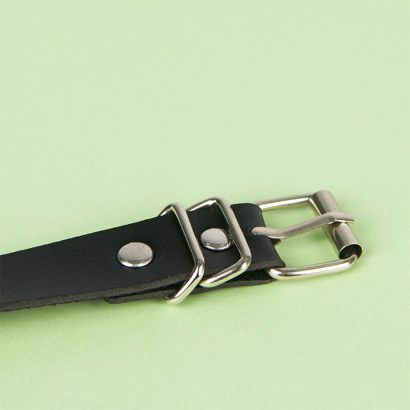 CINTURA CON CATENA IN PELLE NERA TAGLIA UNICA
