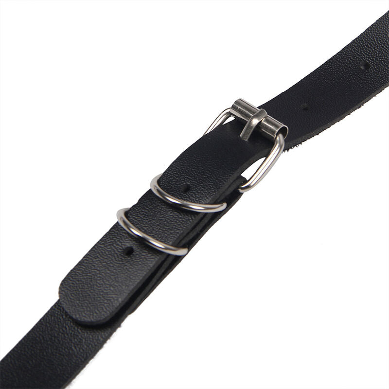 IMBRACATURA COMPLETA CON FIBBIE IN PELLE NERA TAGLIA UNICA