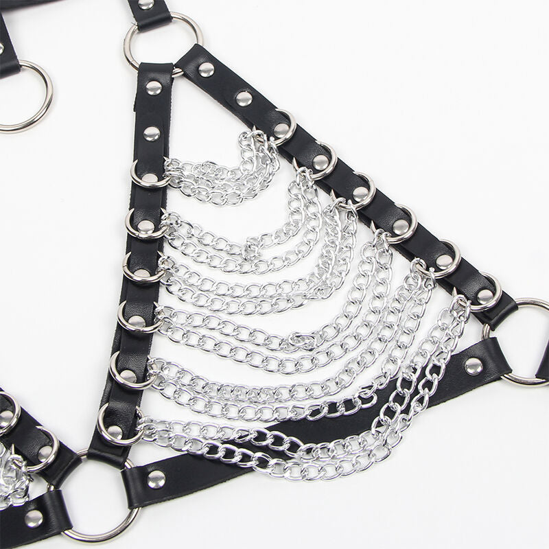 IMBRACATURA REGGISENO E COLLANA CON CATENE TAGLIA UNICA